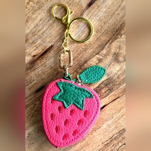 Strawberry Bag Charm Key Chain Coin Purse NIP
